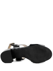 Pavers Blue Wide Fit Smart Block Heel Buckle Fasten Sandals - Image 5 of 5