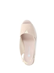 Pavers Peeptoe-Sandalen mit Keilabsatz, Nude - Bild 4 von 5