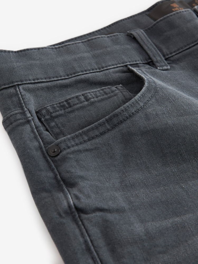 Gris anthracite - Lit 1 place - Straight Fit Classic Jeans extensibles - Image 7 of 10