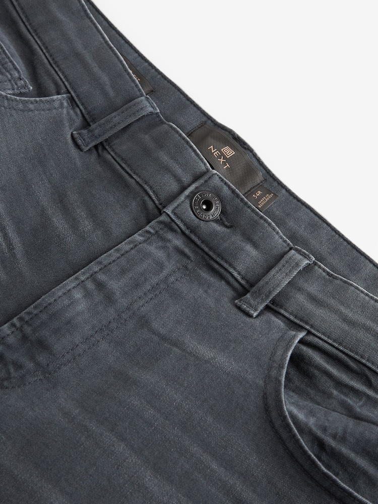 Gris anthracite - Lit 1 place - Straight Fit Classic Jeans extensibles - Image 9 of 10