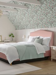 Laura Ashley Velvet Dark Blush Ansley Ottoman Storage Bed Bed - Image 1 of 8