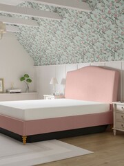 Laura Ashley Velvet Dark Blush Ansley Ottoman Storage Bed Bed - Image 3 of 8