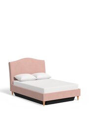 Laura Ashley Velvet Dark Blush Ansley Ottoman Storage Bed Bed - Image 6 of 8