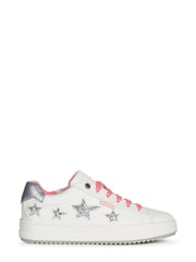 Geox Rebecca Girl White Lace-Up Trainers - Image 1 of 4