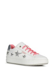 Geox Rebecca Girl White Lace-Up Trainers - Image 2 of 4