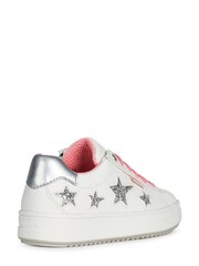 Geox Rebecca Girl White Lace-Up Trainers - Image 3 of 4