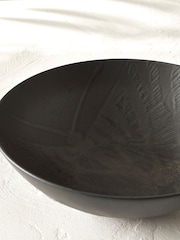 Kew Gardens Black Stoneware Salad Bowl - Image 2 of 4