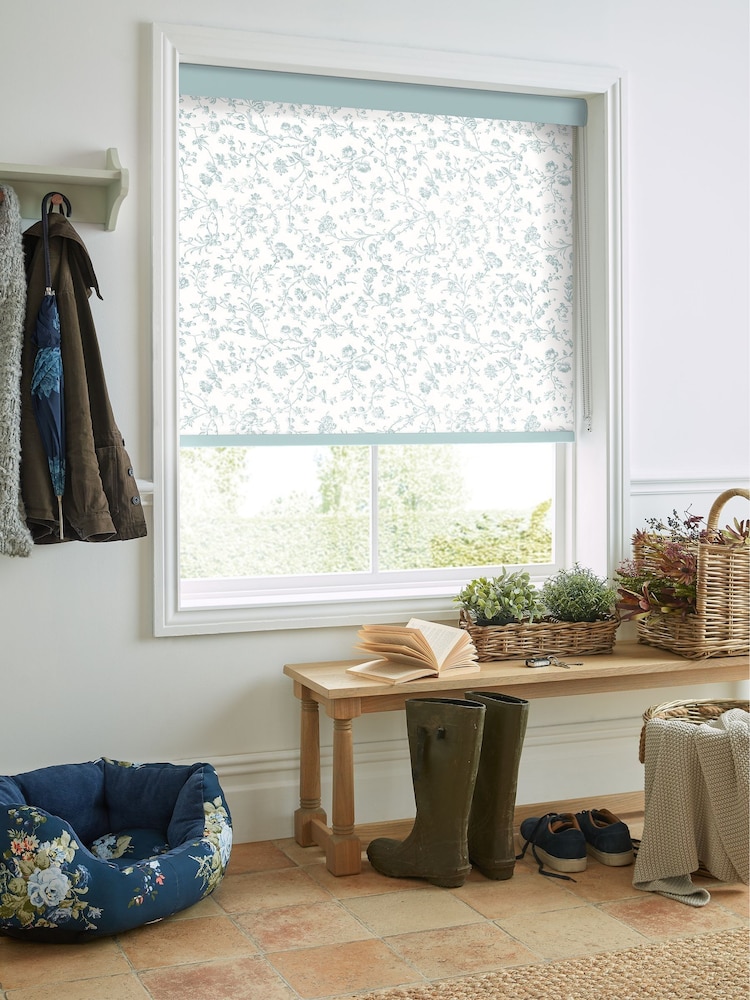 Laura Ashley Eucalyptus Blue Aria Made To Measure Roller Blind - Image 2 of 6