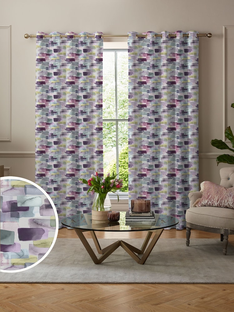 Voyage Summer Purple Kampala Made to Measure Curtains - Image 1 of 9