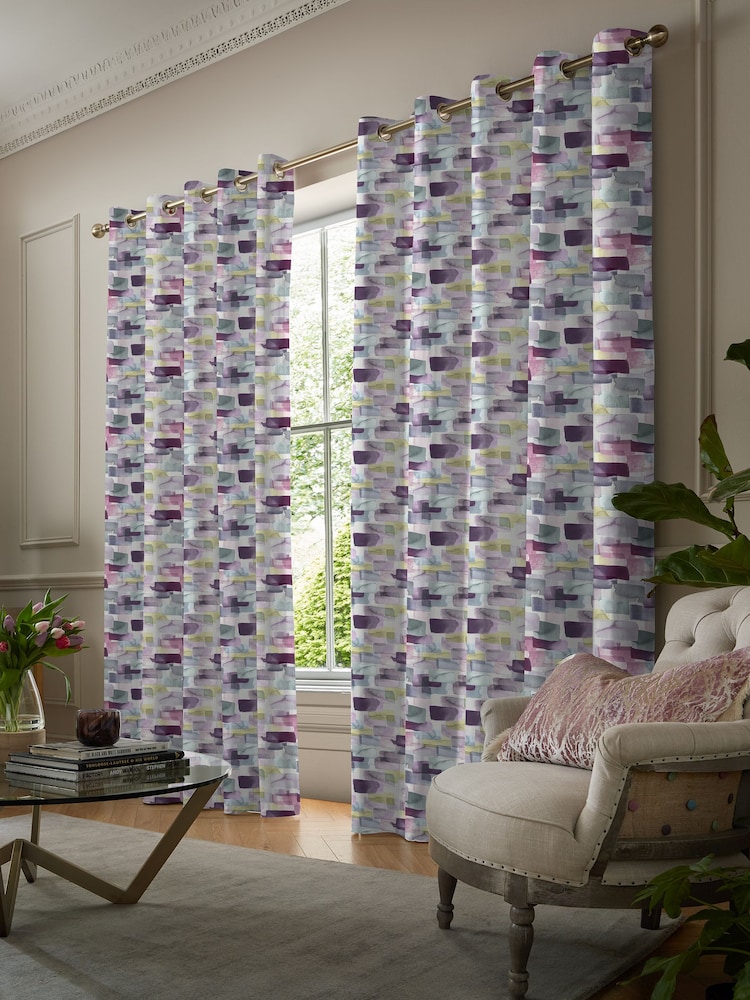 Voyage Summer Purple Kampala Made to Measure Curtains - Image 2 of 9