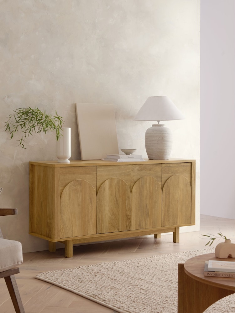Natural Arches Mango Wood Effect Large Sideboard - Image 1 of 11