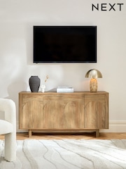 Natural Arches Mango Wood Effect Large Sideboard - Image 13 of 13