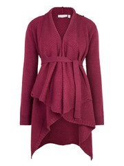 JoJo Maman Bébé Wine Red Drape Maternity & Nursing Cardigan - Image 3 of 5