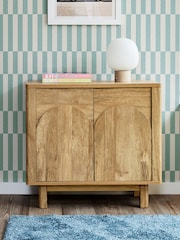 Natural Arches Mango Wood Effect Small Sideboard - Image 6 of 12