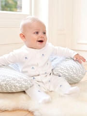 JoJo Maman Bébé Grey Little Elephants Printed Feeding Cushion - Image 3 of 4