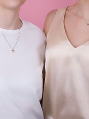Peers Hardy Silver Tone Disney Minnie Mouse Two Tone Plated Mother & Daughter Necklace Set - Image 1 of 3