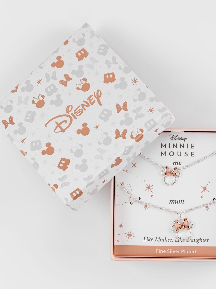 Peers Hardy Silver Tone Disney Minnie Mouse Two Tone Plated Mother & Daughter Necklace Set - Image 3 of 3