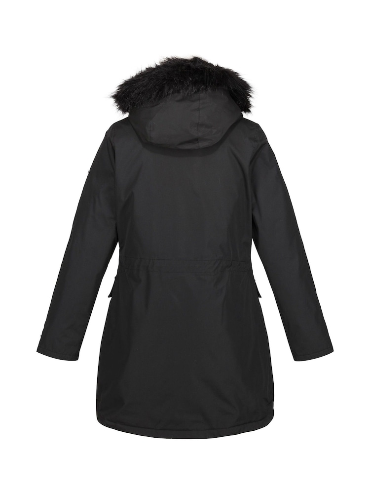 Regatta Black Sabinka Longline Waterproof Insulated Thermal Jacket - Image 7 of 8