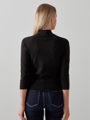 LK Bennett Black Betty Merino Wool Scallop Edge Jumper - Image 2 of 4