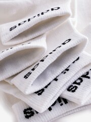 adidas White Think Linear Ankle Socks 3 Pack - Image 4 of 4