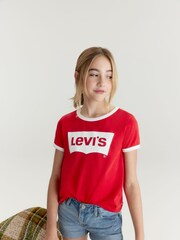 Levi's® Blue Girlfriend Denim Shorts - Image 1 of 7