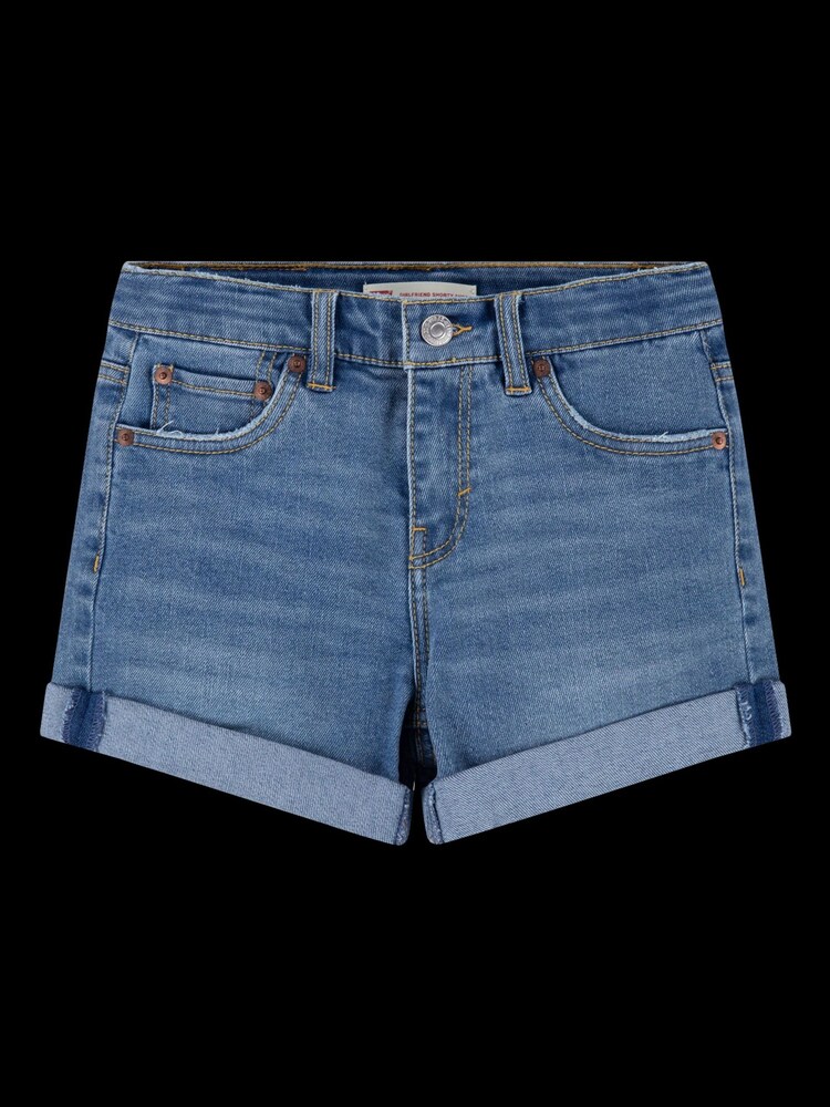 Levi's® Blue Girlfriend Denim Shorts - Image 4 of 7