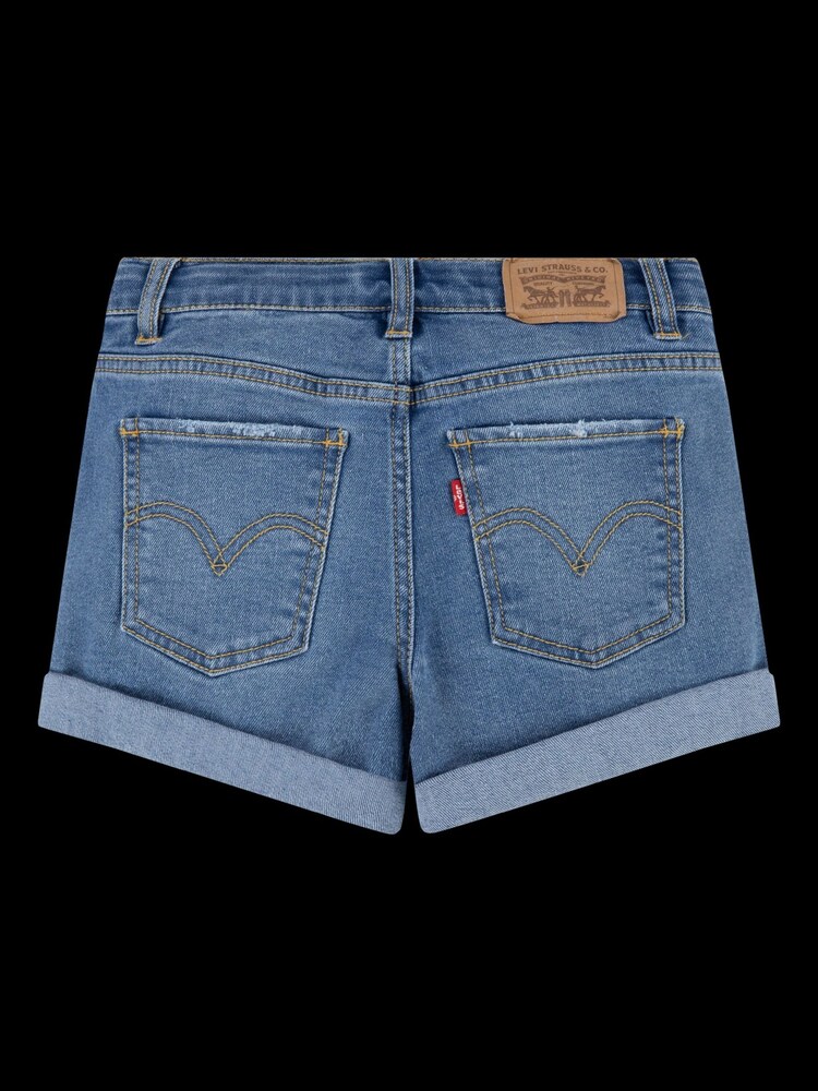 Levi's® Blue Girlfriend Denim Shorts - Image 5 of 7
