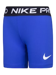 Синий - шорты Nike Little Kids Pro Dri-FIT - Image 3 of 6