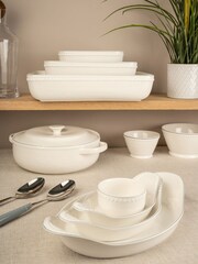 Mary Berry Set of 2 White Signature Oval Serving Dishes - Image 1 of 3