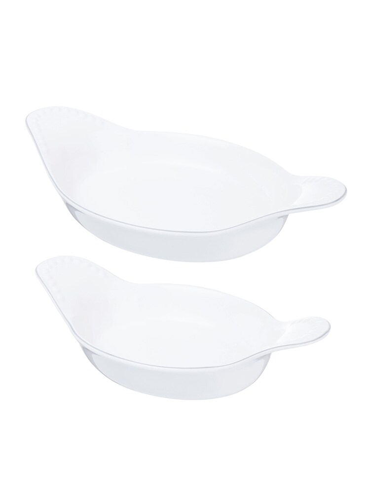 Mary Berry Set of 2 White Signature Oval Serving Dishes - Image 2 of 3