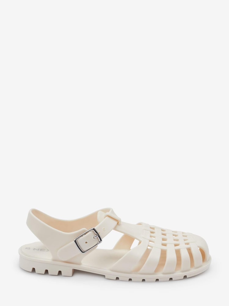 Bone White Jelly Fisherman Sandals - Image 1 of 6 Bone White Jelly Fisherman Sandals - Image 1 of 6