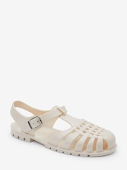 Bone White Jelly Fisherman Sandals - Image 4 of 6