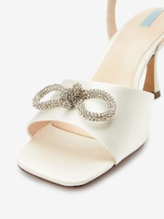 Ivory Forever Comfort® Wedding Sparkle Bow Trim Bridal Sandals - Image 9 of 9