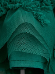JoJo Maman Bébé Emerald Green Sequin & Tulle Bow Party Dress - Image 3 of 5