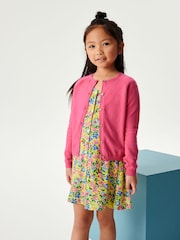 Bright Pink Button-Up Cardigan (3-16yrs) - Image 1 of 6