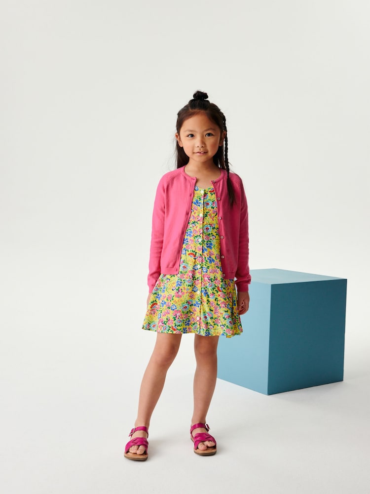 Bright Pink Button-Up Cardigan (3-16yrs) - Image 2 of 6