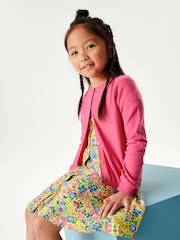 Bright Pink Button-Up Cardigan (3-16yrs) - Image 3 of 6