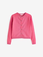 Bright Pink Button-Up Cardigan (3-16yrs) - Image 5 of 6