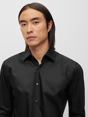 BOSS Black Regular Fit Poplin Easy Iron Long Sleeve 100% Cotton Shirt - Image 1 of 6