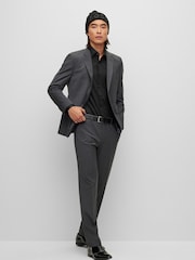 BOSS Black Regular Fit Poplin Easy Iron Long Sleeve 100% Cotton Shirt - Image 4 of 6