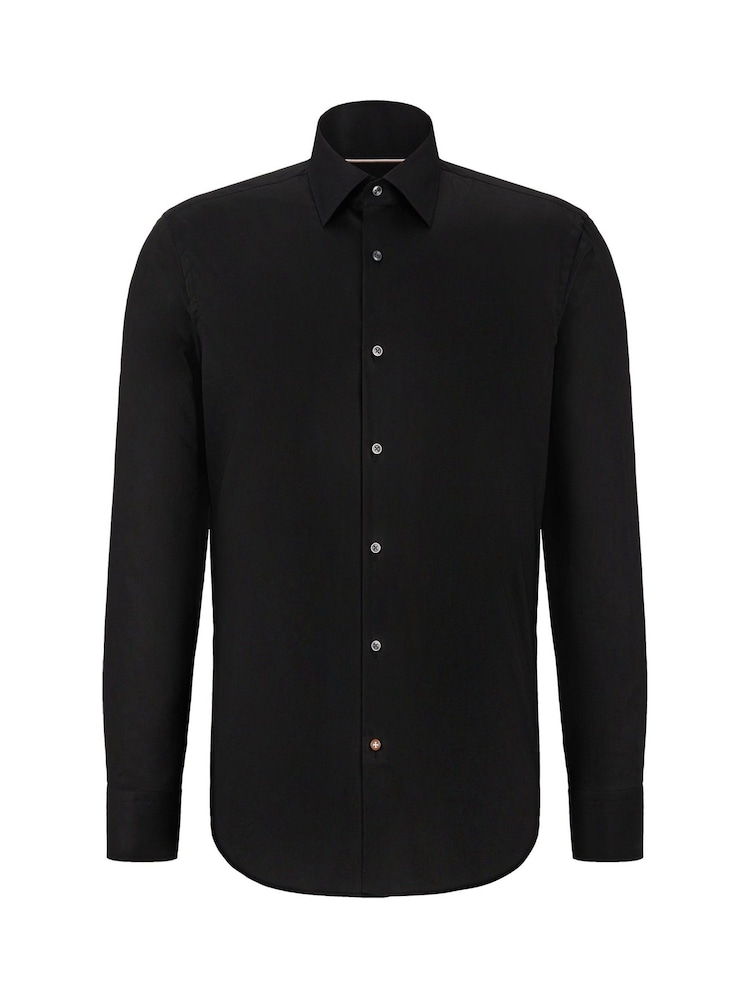 BOSS Black Regular Fit Poplin Easy Iron Long Sleeve 100% Cotton Shirt - Image 6 of 6