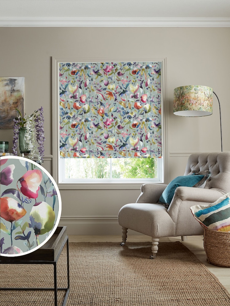 Voyage Pacific Blue Jayin Made to Measure Roman Blind - Image 1 of 6