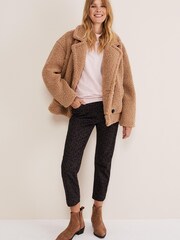 Phase Eight Stitch Detail Brown Suede Ankle Boots - Image 5 of 6