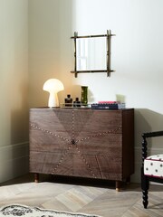 Rockett St George Natural Starburst Mango Wood Chest of Drawers - Image 2 of 8