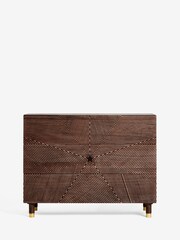 Rockett St George Natural Starburst Mango Wood Chest of Drawers - Image 4 of 8