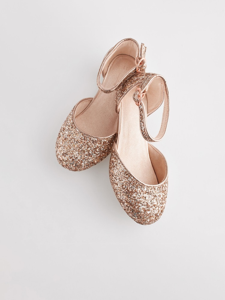 Rose Arany Glitter - Alkalmi ruházat Ankle Strap Alacsony magassarkú cipők Cipők - Image 4 of 10