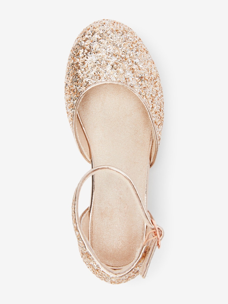 Rose Arany Glitter - Alkalmi ruházat Ankle Strap Alacsony magassarkú cipők Cipők - Image 6 of 10