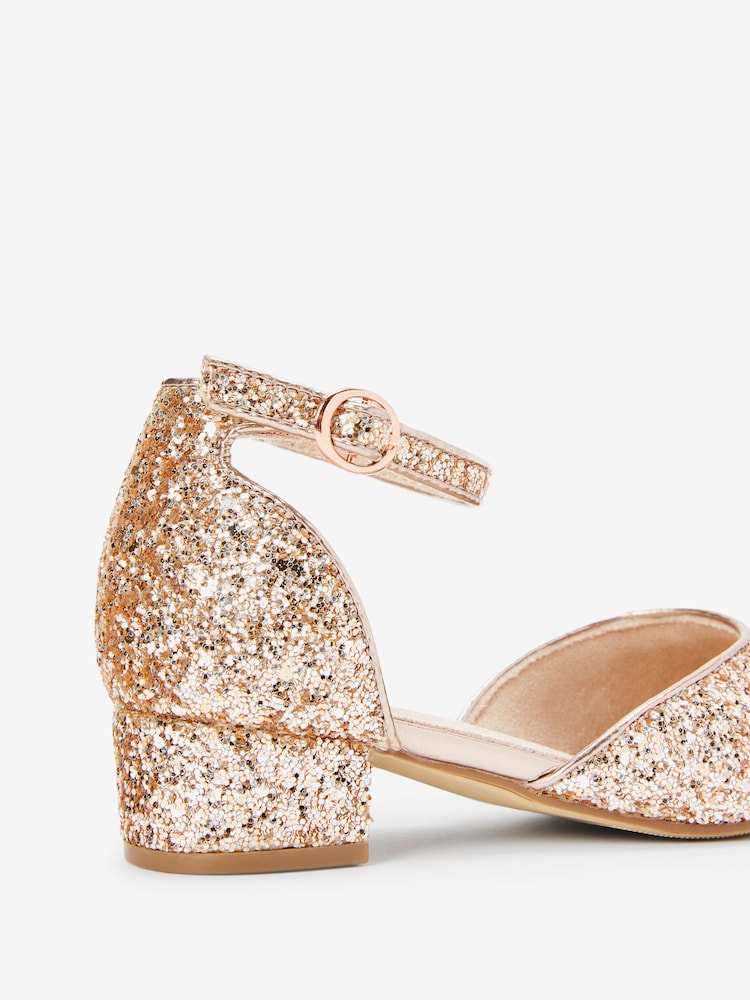 Rose Arany Glitter - Alkalmi ruházat Ankle Strap Alacsony magassarkú cipők Cipők - Image 9 of 10