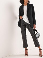 Black Crepe Single Breasted Blazer - Image 3 of 5