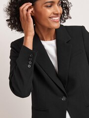 Black Crepe Single Breasted Blazer - Image 4 of 5